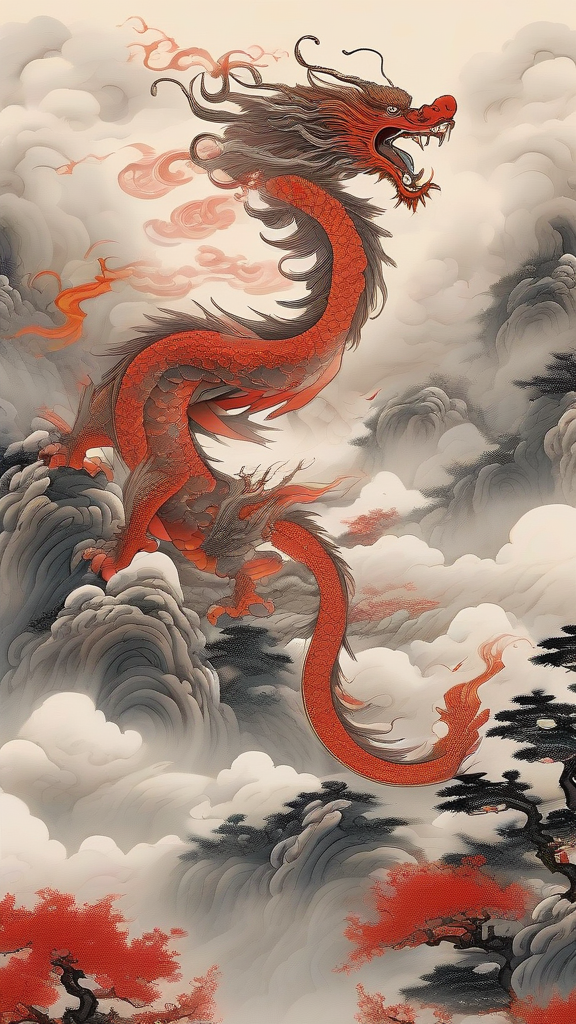majestic dragon phoenix mystical landscape by Free AI Image Generator & Maker - No login required✨ | AIGAZOU