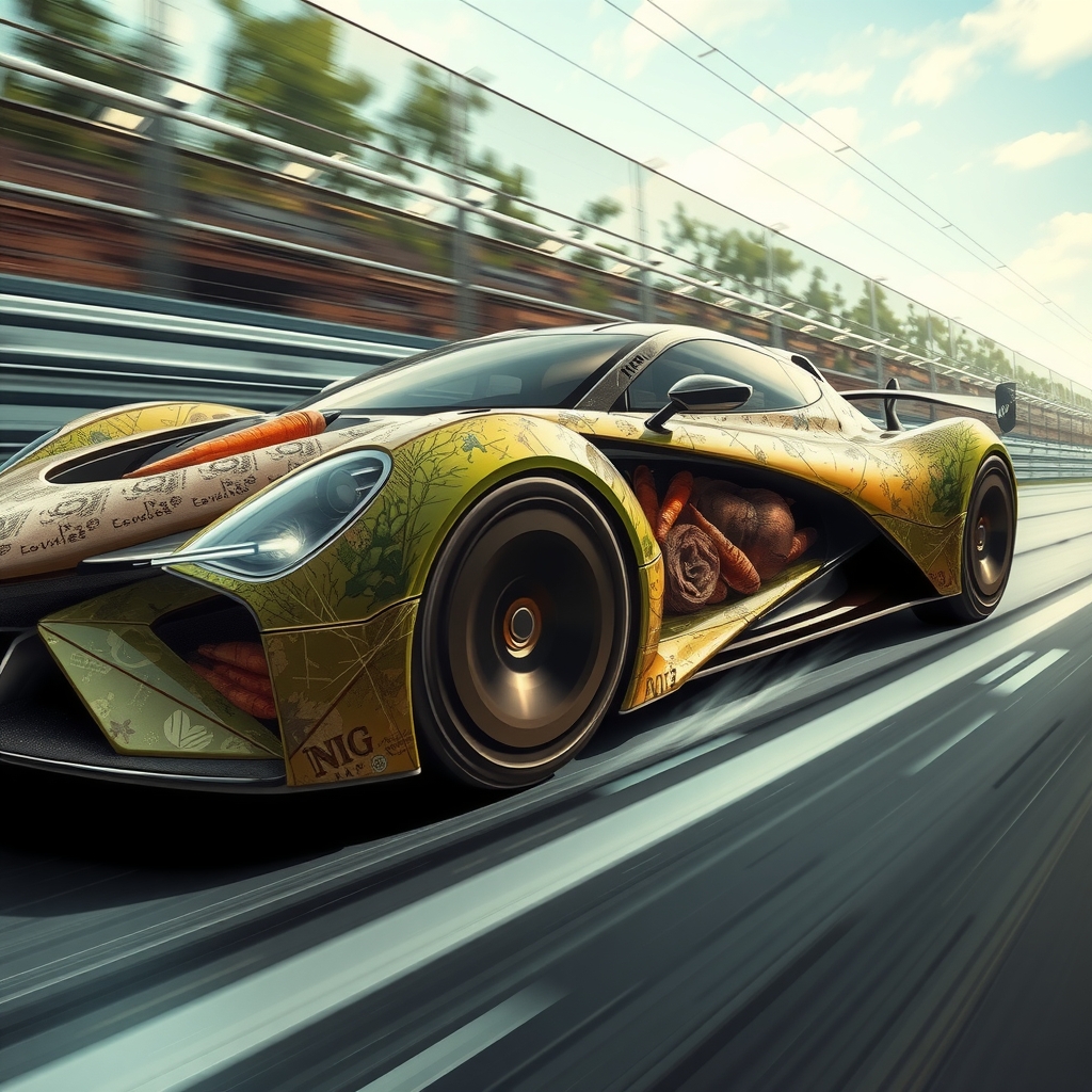 futuristic racing car chocolate fuel eco friendly by Free AI Image Generator & Maker - No login required✨ | AIGAZOU