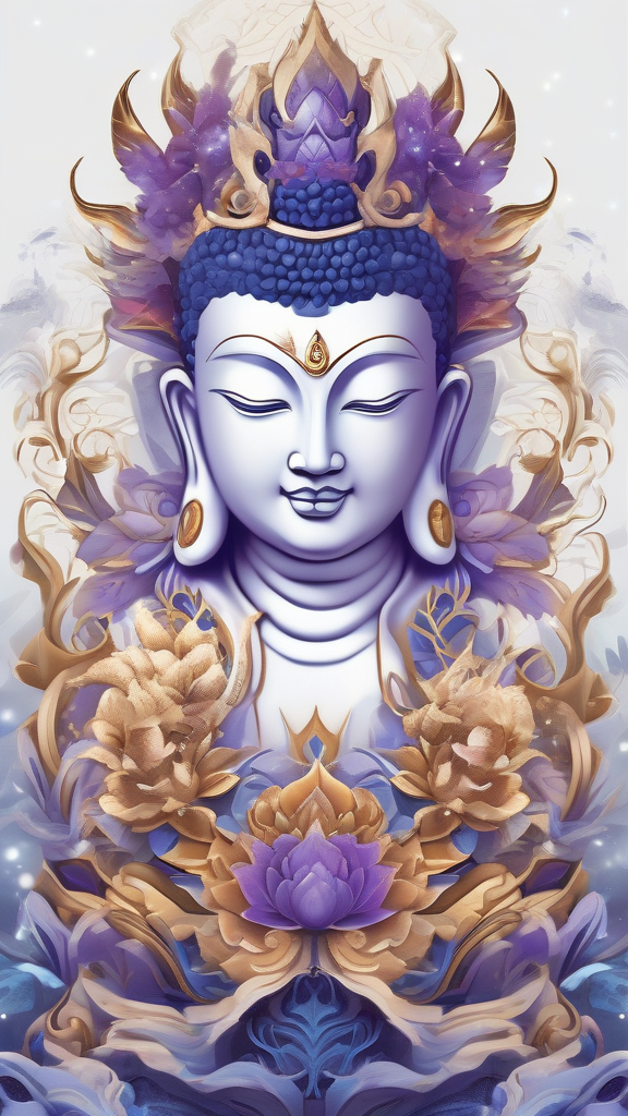 buddha statue singularity hindu goddess dragon floral tattoo mystical night by Free AI Image Generator & Maker - No login required✨ | AIGAZOU