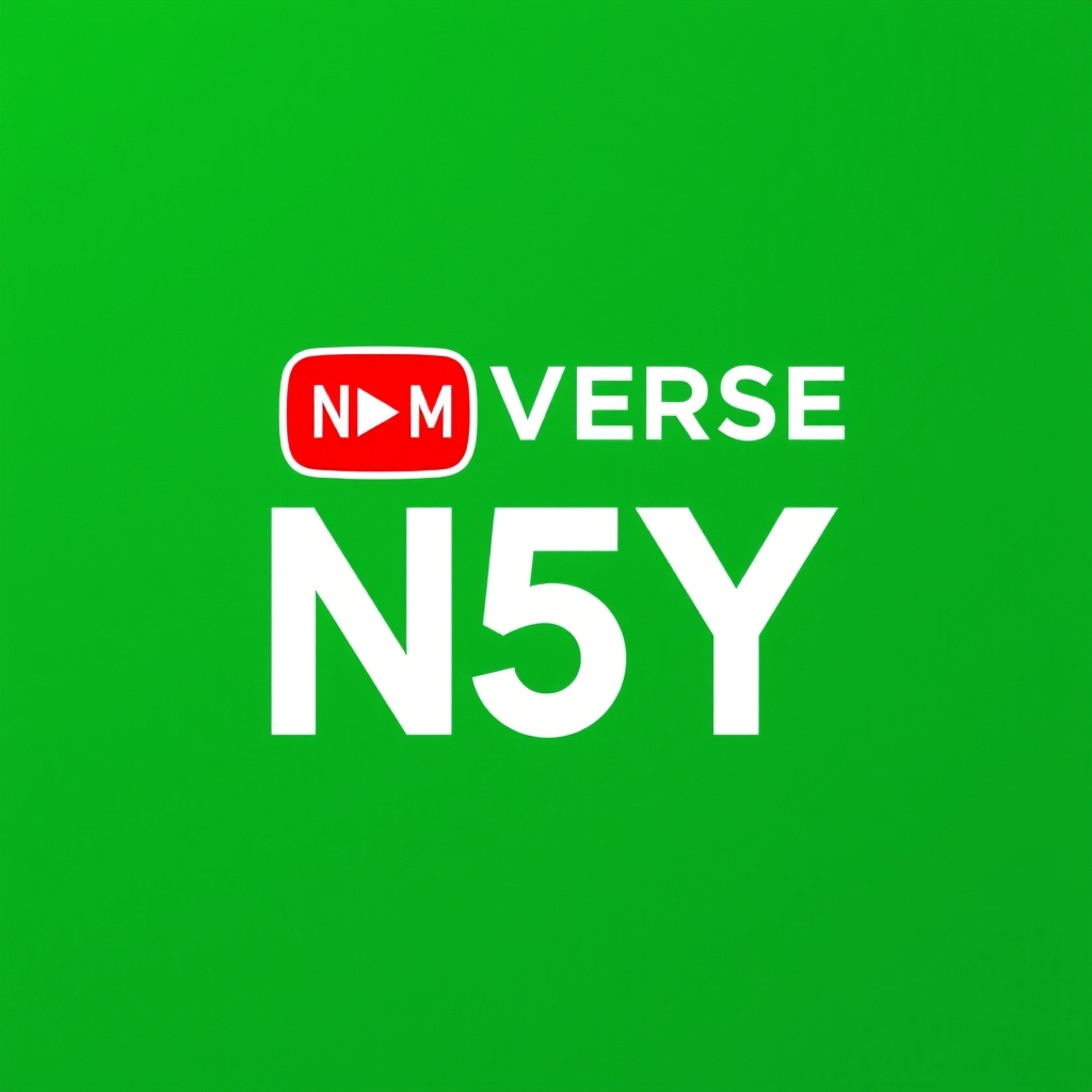 youtube channel logo namverse n5y green background by Free AI Image Generator & Maker - No login required✨ | AIGAZOU