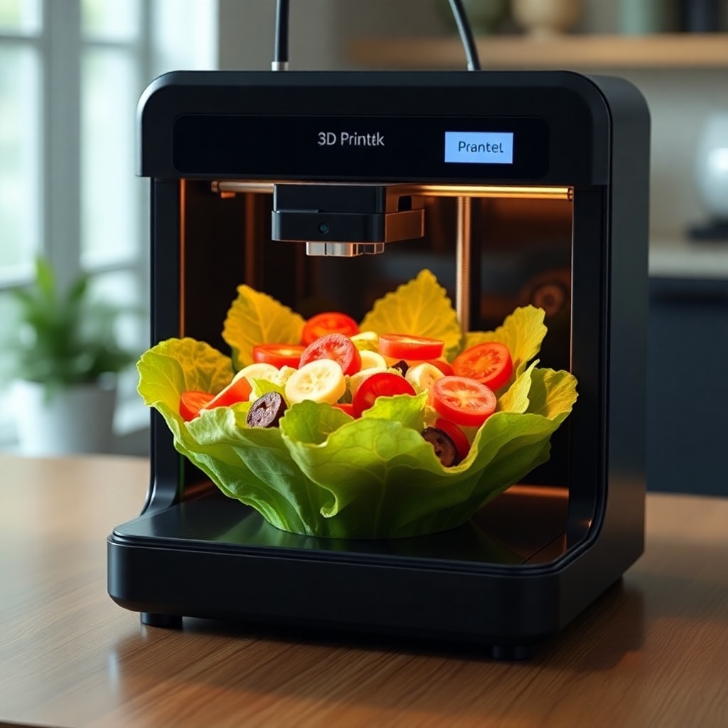 3d printer for edible salad by Free AI Image Generator & Maker - No login required✨ | AIGAZOU