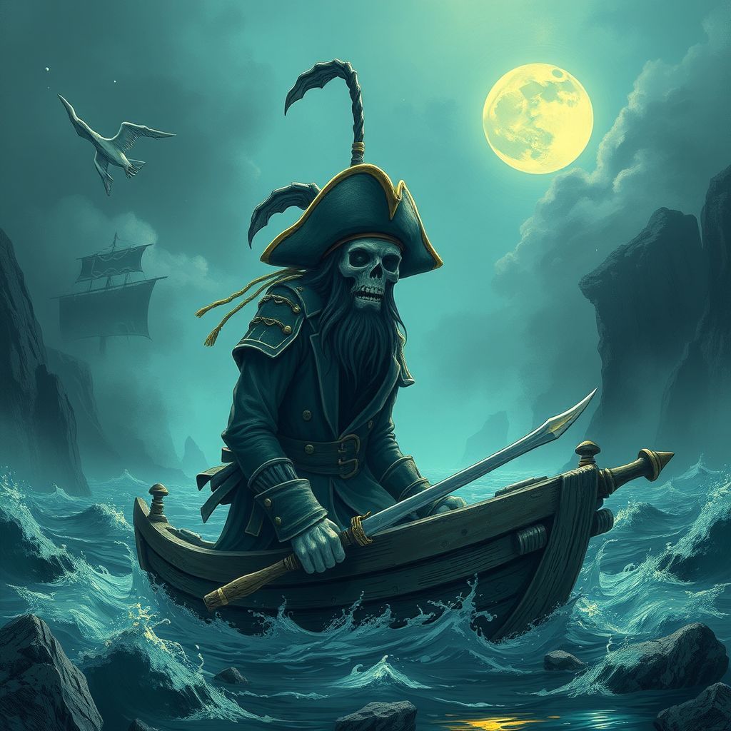 a crazy pirate making techno music by Free AI Image Generator & Maker - No login required✨ | AIGAZOU