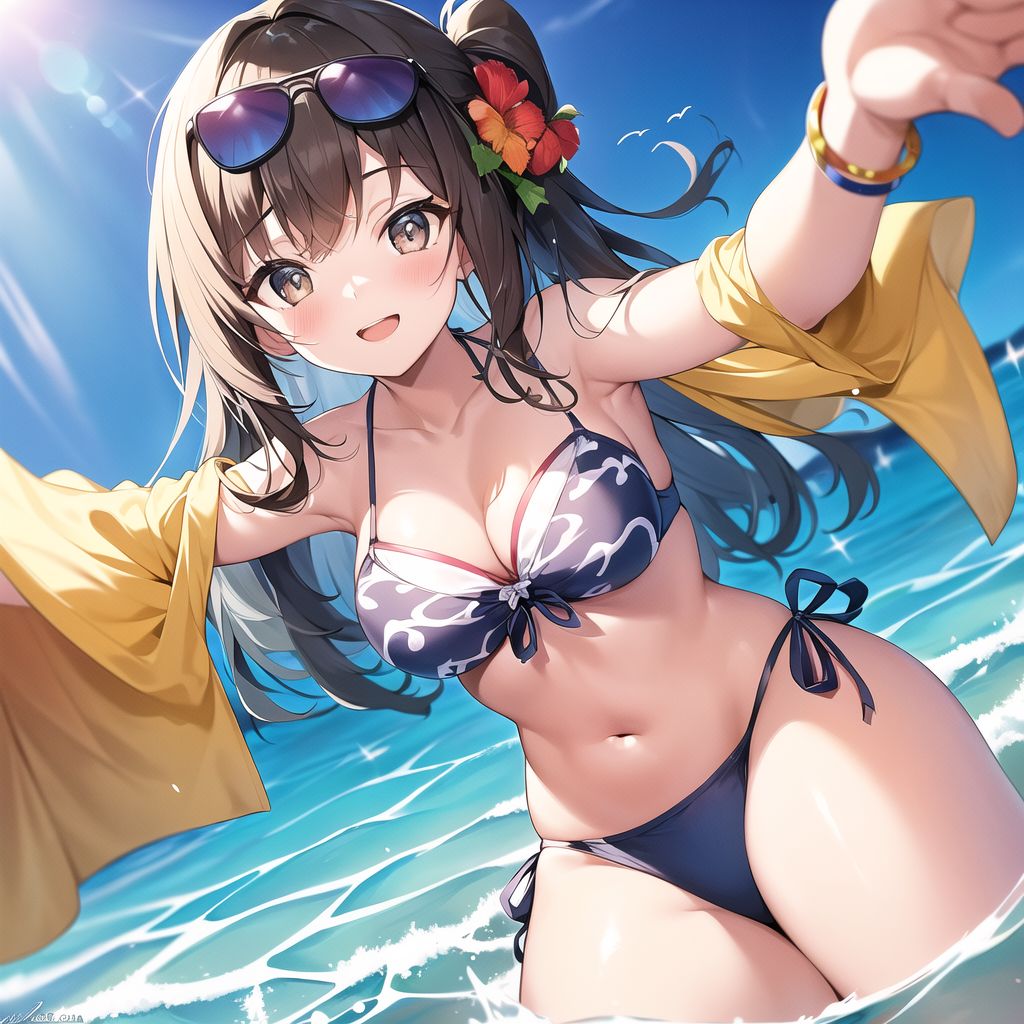 cute girl in bikini by Free AI Image Generator & Maker - No login required✨ | AIGAZOU