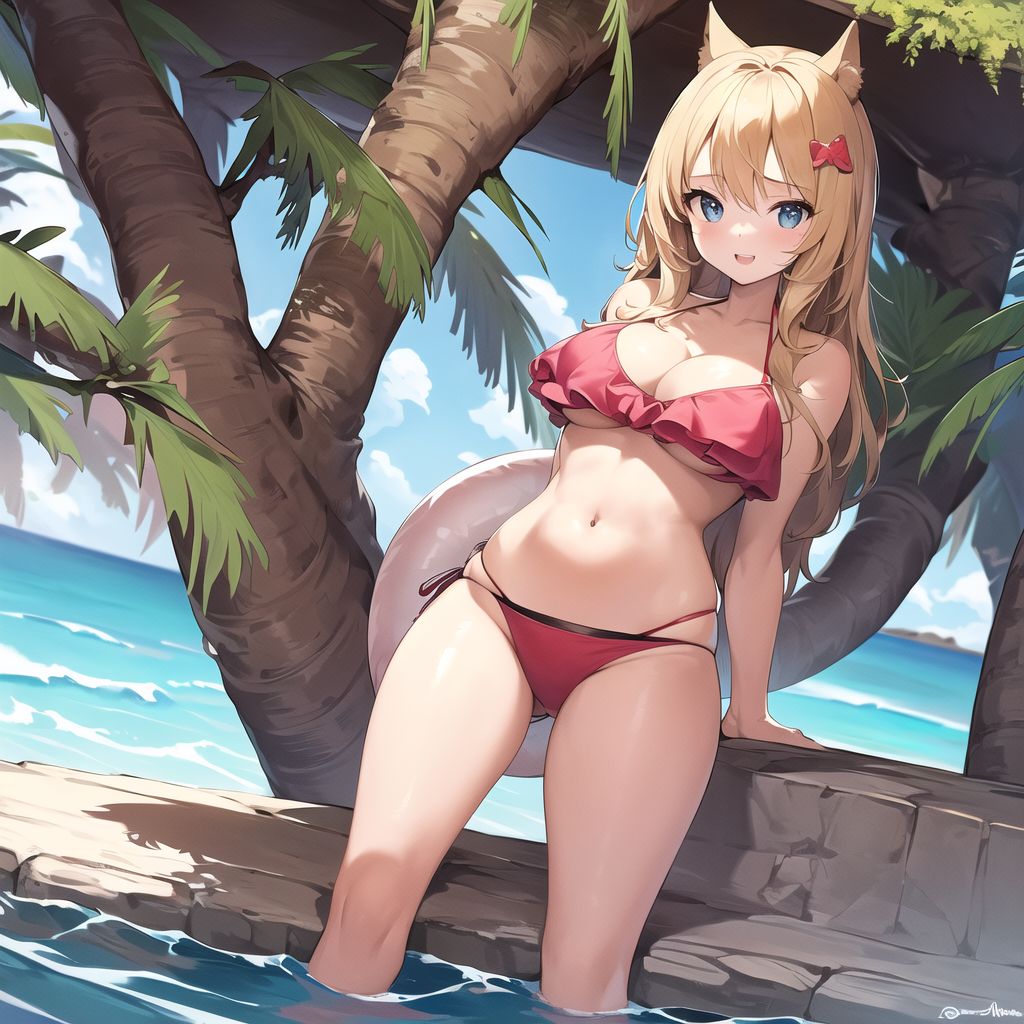 cute girl in bikini by Free AI Image Generator & Maker - No login required✨ | AIGAZOU