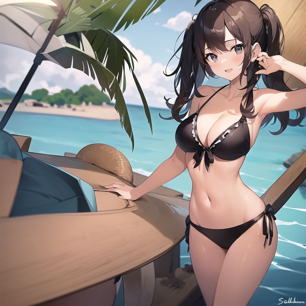 cute girl in bikini by Free AI Image Generator & Maker - No login required✨ | AIGAZOU