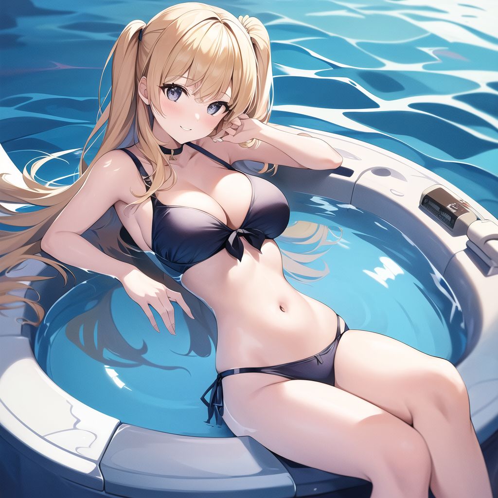 cute girl in pool by Free AI Image Generator & Maker - No login required✨ | AIGAZOU