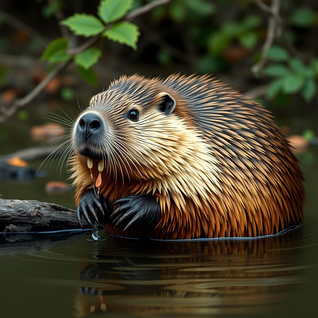 create a picture of a fat beaver by Free AI Image Generator & Maker - No login required✨ | AIGAZOU