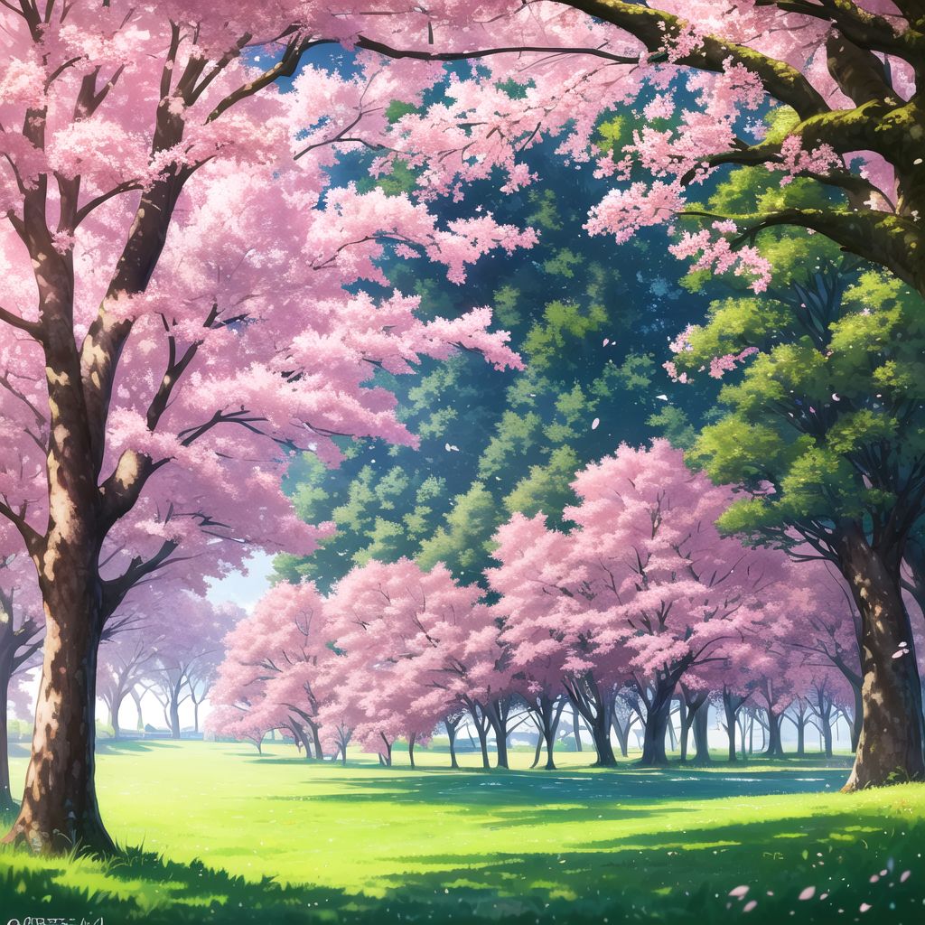 vibrant spring landscape sunlight trees meadow by Free AI Image Generator & Maker - No login required✨ | AIGAZOU