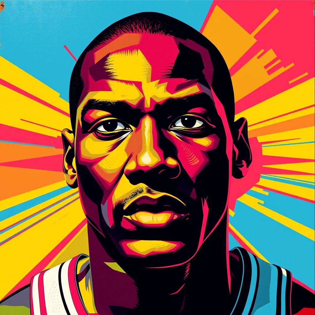 pop art michael jordan dramatic lighting vibrant colors by Free AI Image Generator & Maker - No login required✨ | AIGAZOU