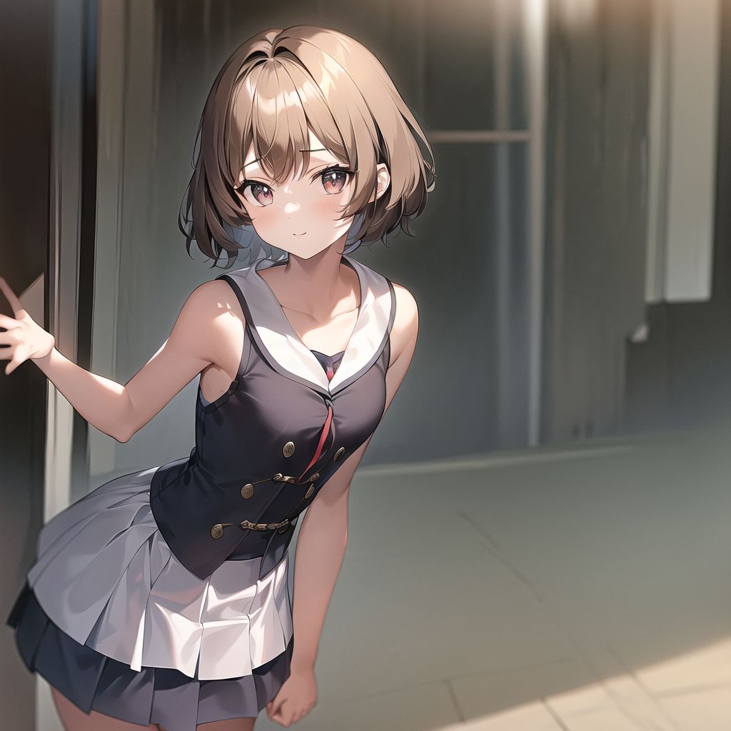 small chest short hair girl by Free AI Image Generator & Maker - No login required✨ | AIGAZOU