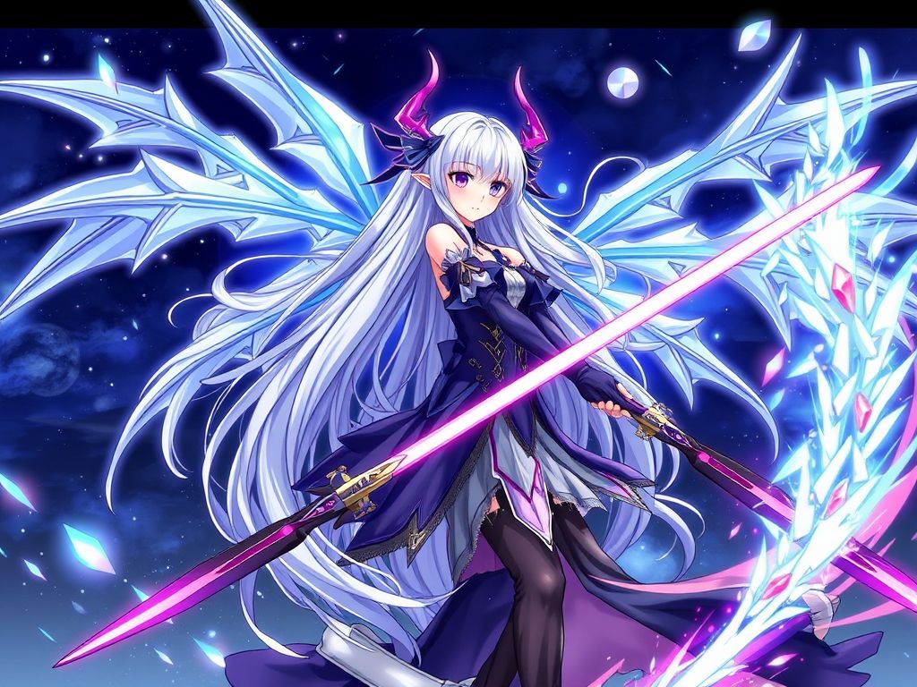anime style illustration magical girl vampire by Free AI Image Generator & Maker - No login required✨ | AIGAZOU