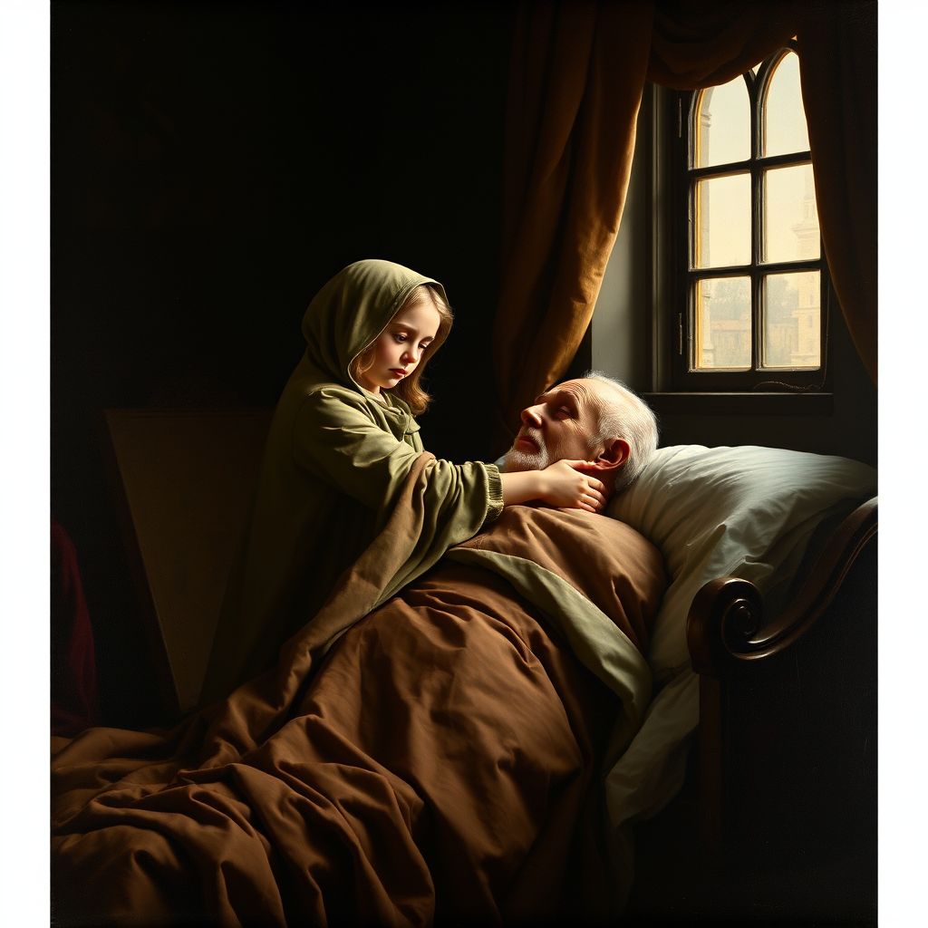 tiepolo painting blond girl hooded cape by Free AI Image Generator & Maker - No login required✨ | AIGAZOU