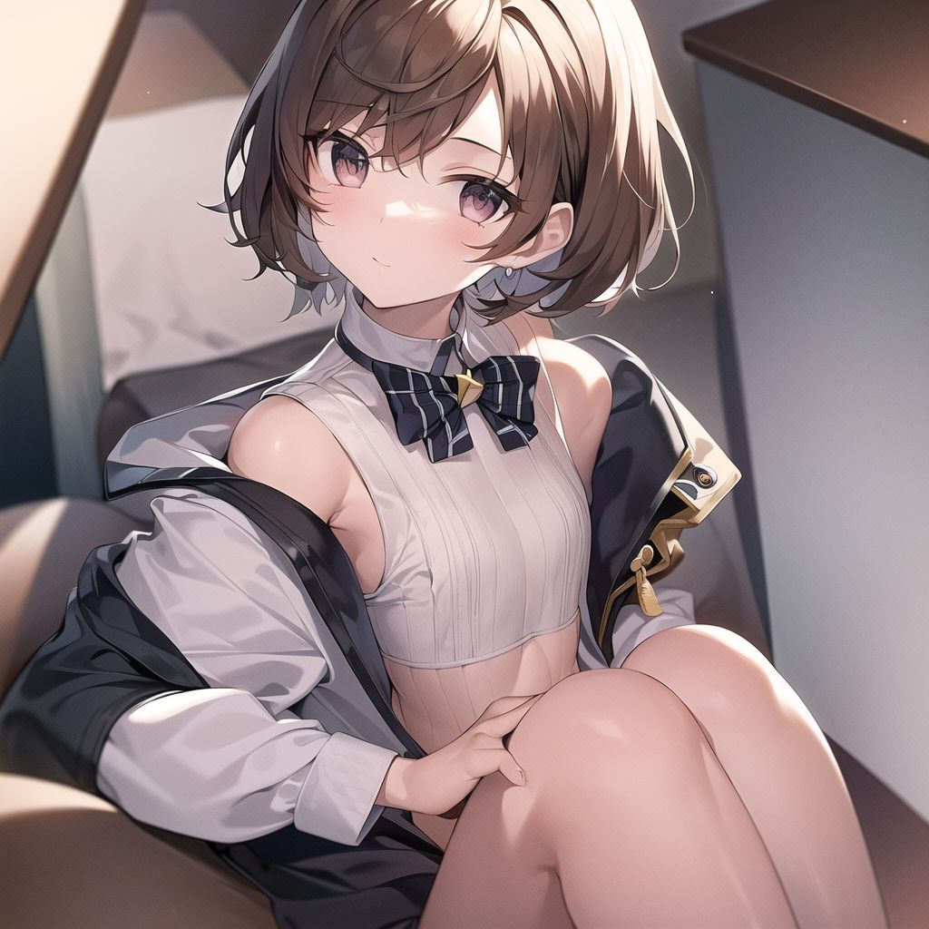 small chest short hair girl by Free AI Image Generator & Maker - No login required✨ | AIGAZOU