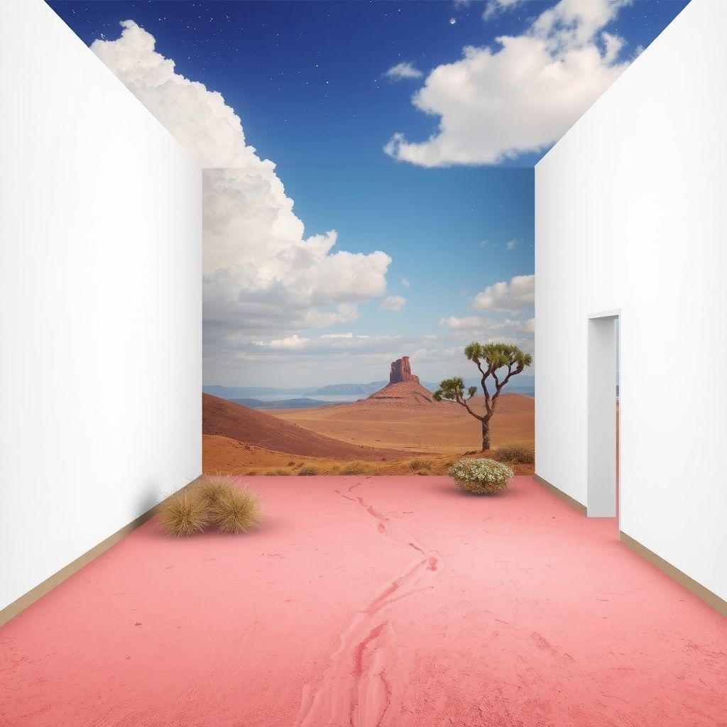 dream landscape space between walls by Free AI Image Generator & Maker - No login required✨ | AIGAZOU