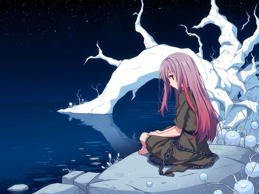 anime illustration mysterious girl long hair by Free AI Image Generator & Maker - No login required✨ | AIGAZOU