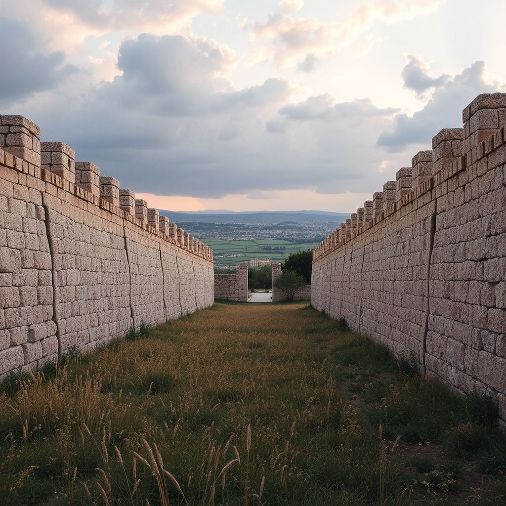 dream landscape field between walls fortress rhodes by Free AI Image Generator & Maker - No login required✨ | AIGAZOU