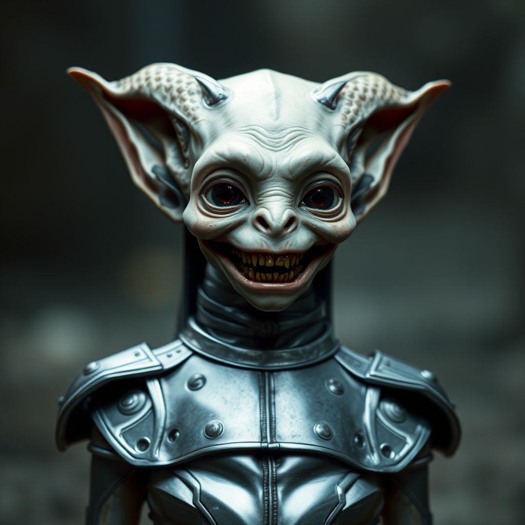 being with elongated head pointed ears teeth by Free AI Image Generator & Maker - No login required✨ | AIGAZOU