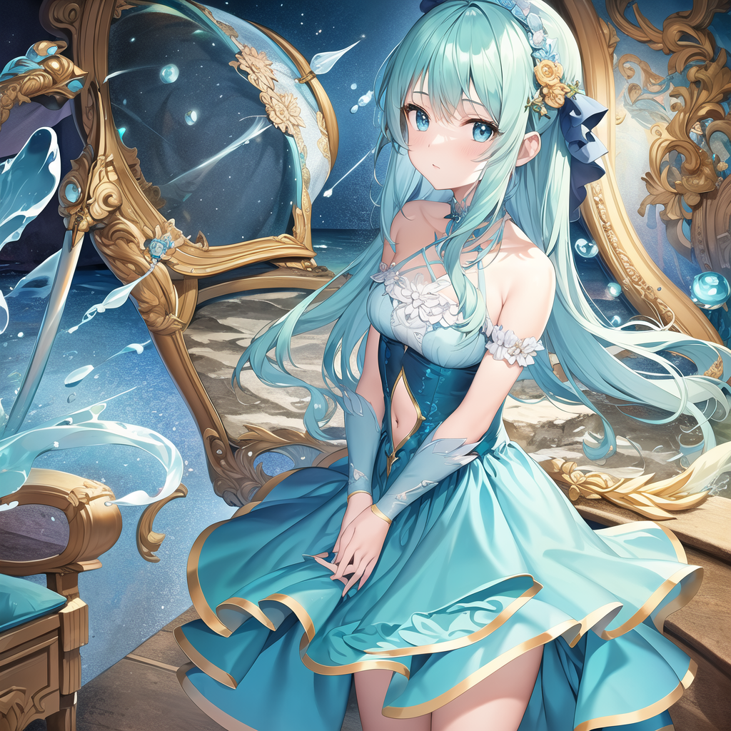 blue girl fantasy portrait by Free AI Image Generator & Maker - No login required✨ | AIGAZOU