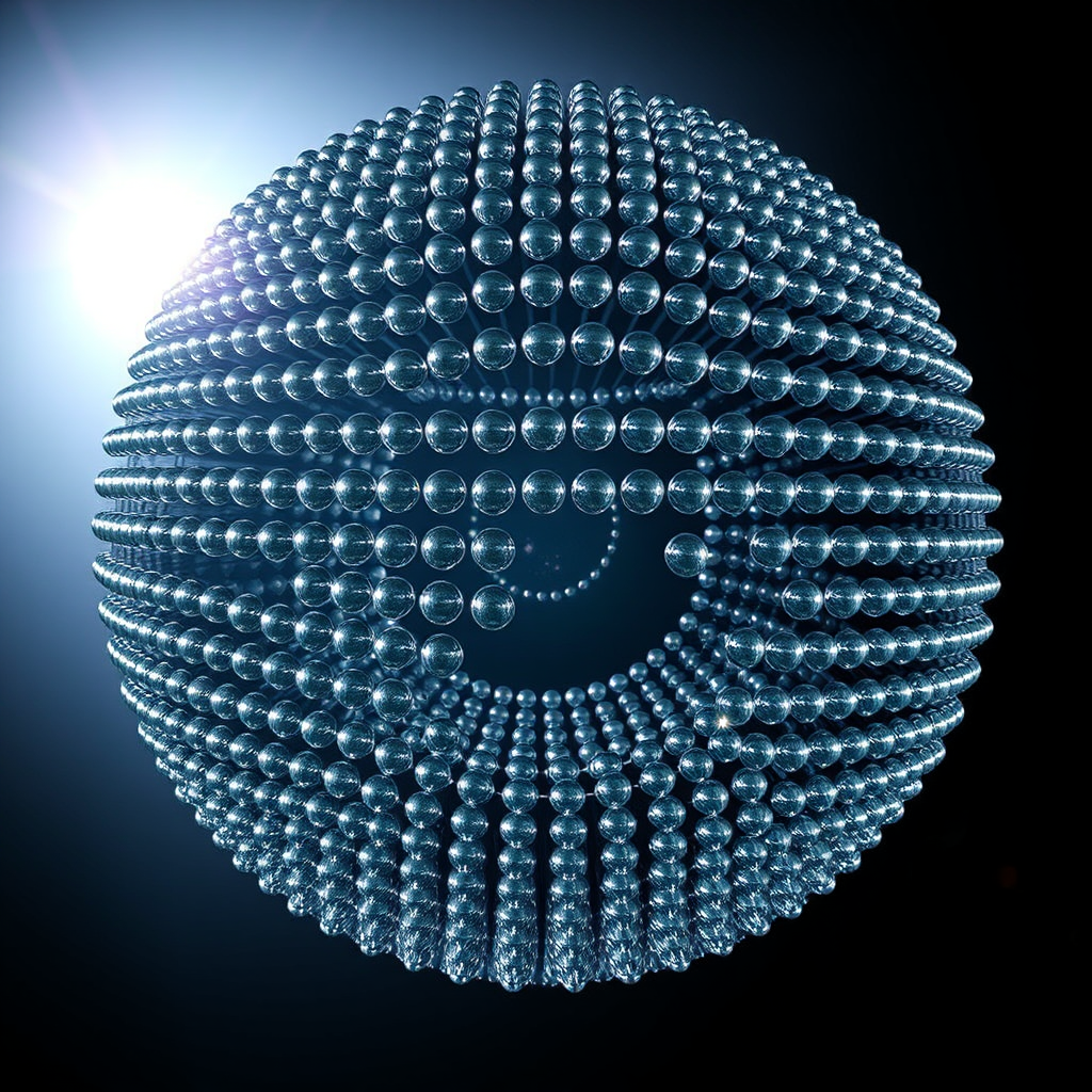 million hologram spheres spiral line pole to pole by Free AI Image Generator & Maker - No login required✨ | AIGAZOU