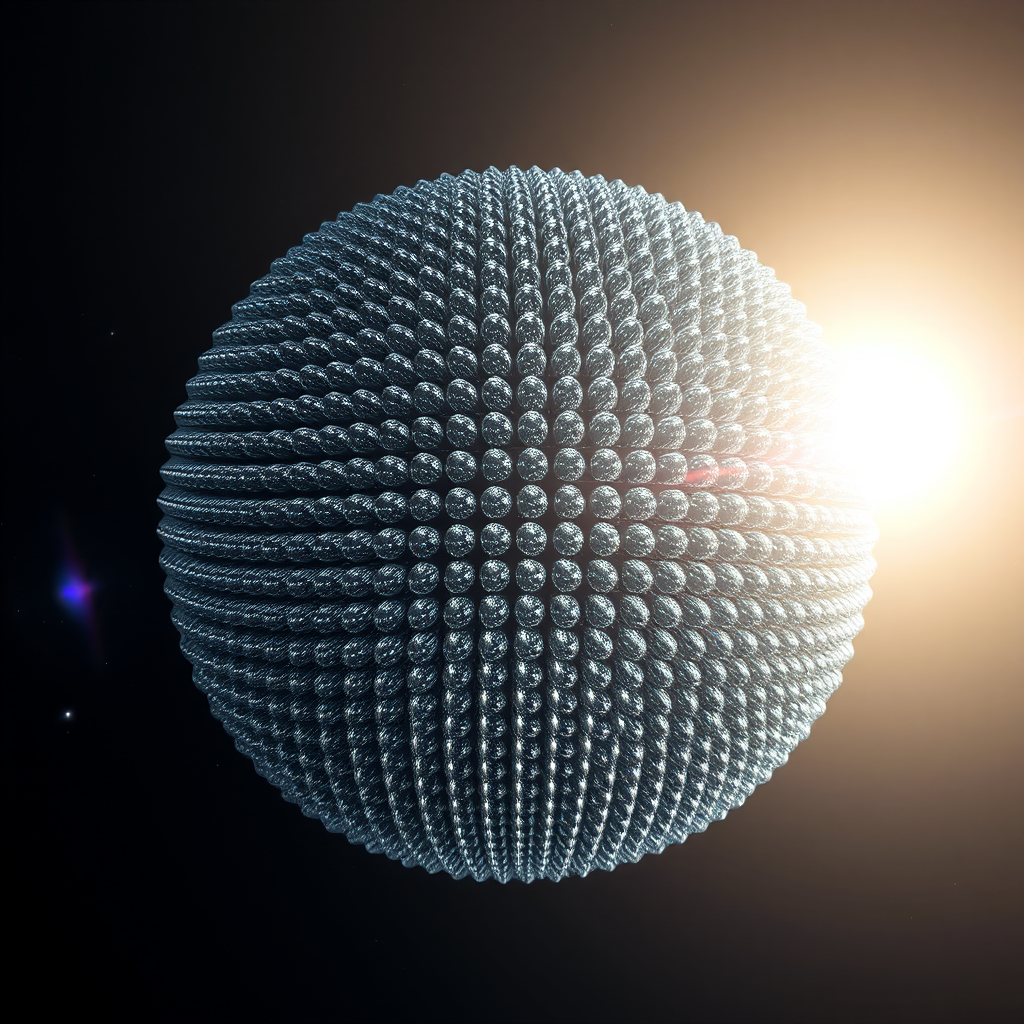 million hologram spheres spiral pole perfect image by Free AI Image Generator & Maker - No login required✨ | AIGAZOU