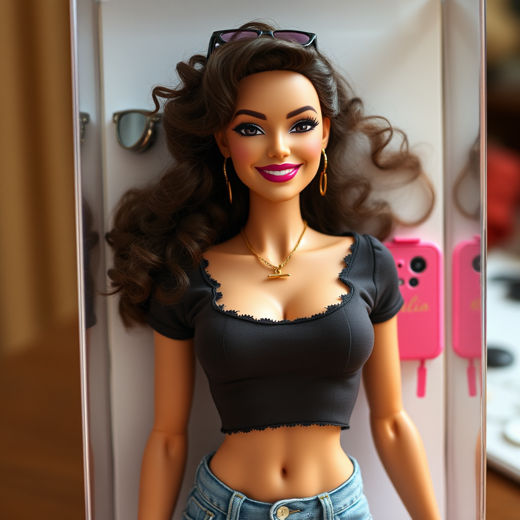 beautiful woman curly hair smiling sexy by Free AI Image Generator & Maker - No login required✨ | AIGAZOU