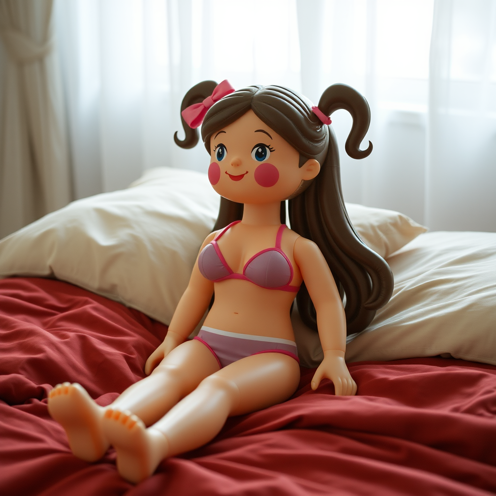 inflatable doll little girl bikini bed by Free AI Image Generator & Maker - No login required✨ | AIGAZOU