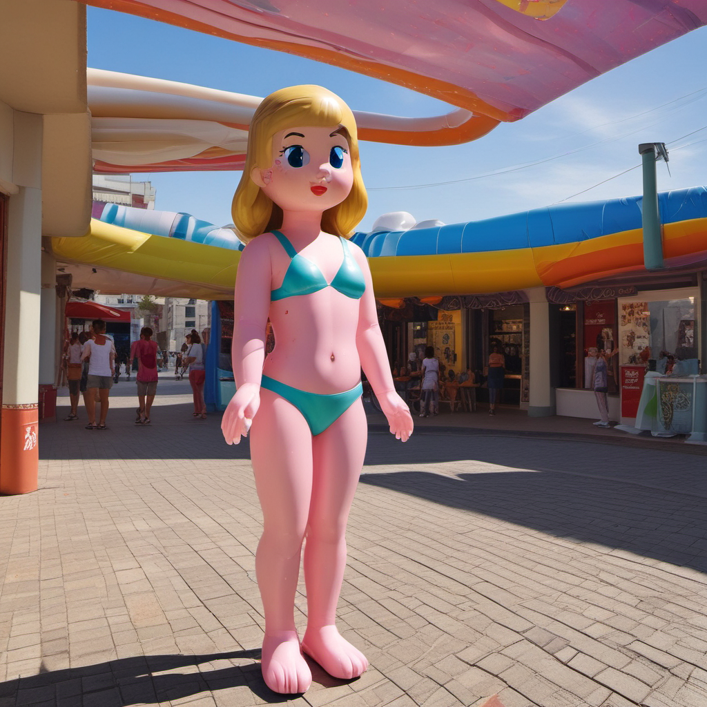 inflatable doll little girl plastic bikini by Free AI Image Generator & Maker - No login required✨ | AIGAZOU