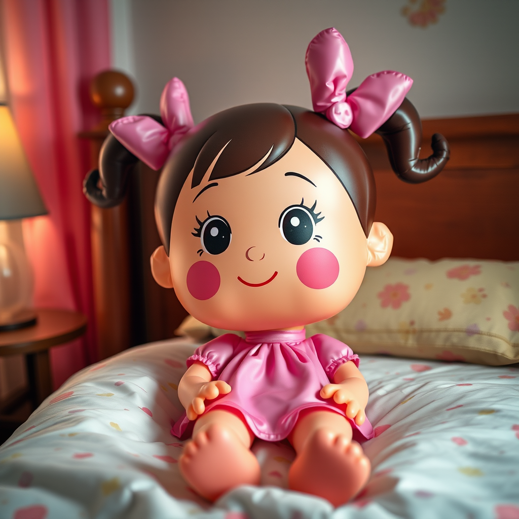 inflatable doll little girl bed by Free AI Image Generator & Maker - No login required✨ | AIGAZOU