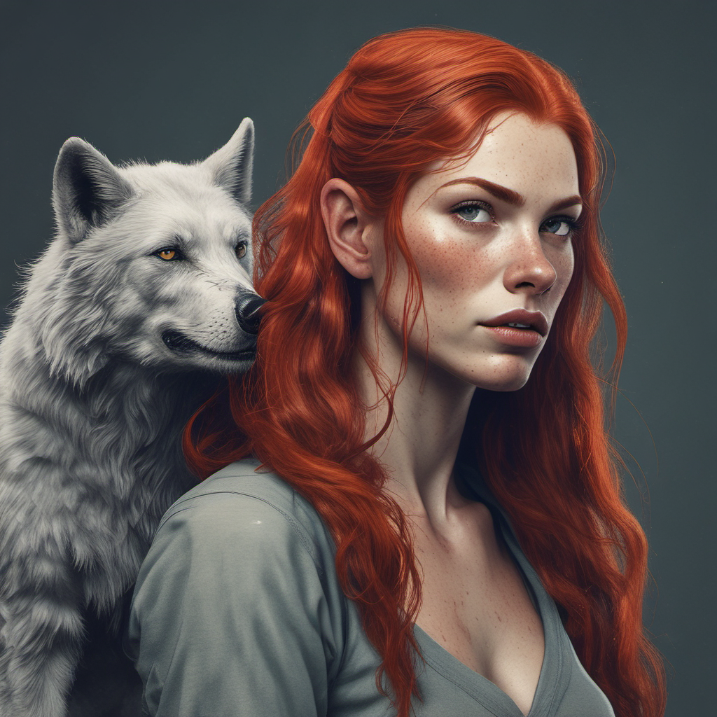 redhead werewolf woman with freckles by Free AI Image Generator & Maker - No login required✨ | AIGAZOU