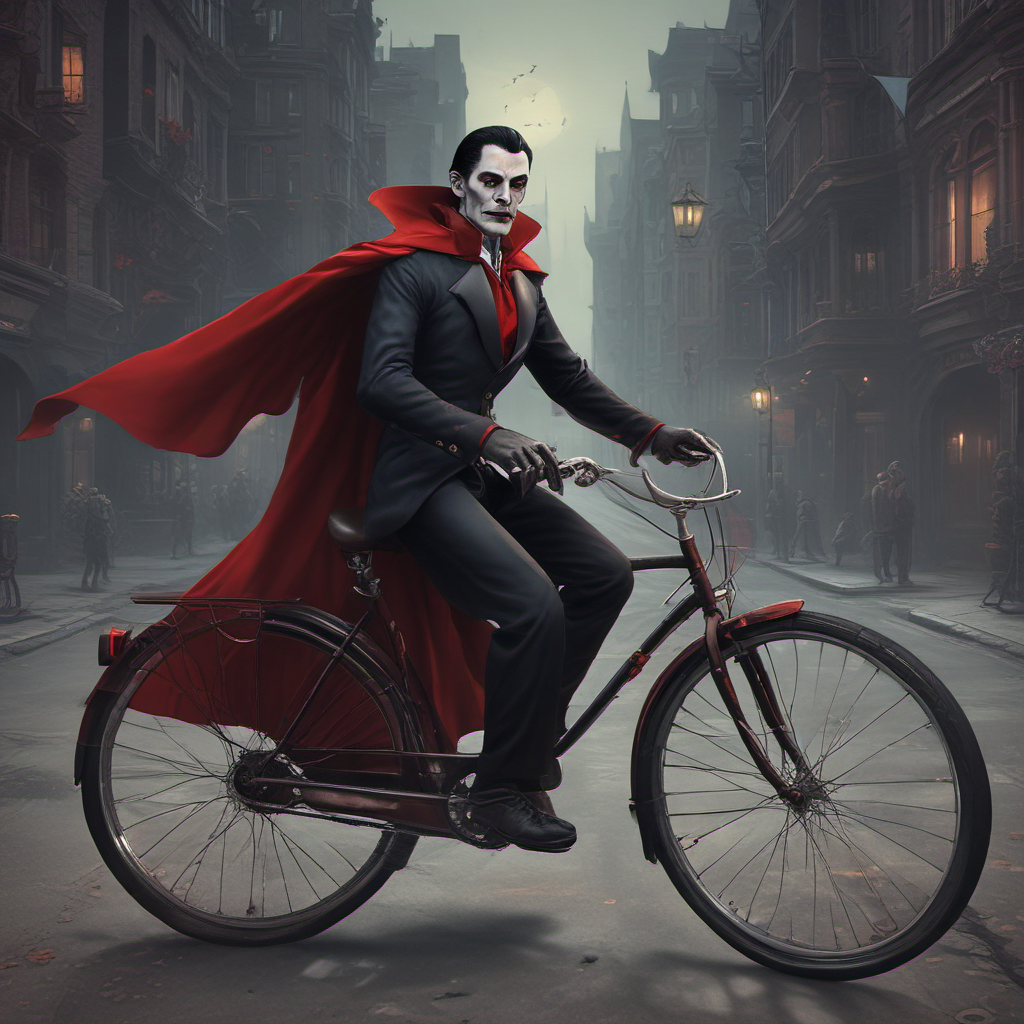 dracula on a bike by Free AI Image Generator & Maker - No login required✨ | AIGAZOU