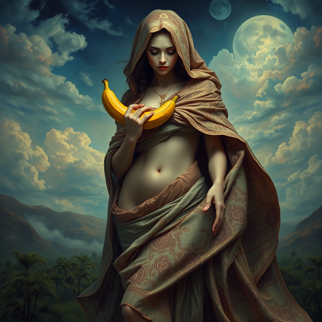 surreal mysterious female figure dreamlike landscape by Free AI Image Generator & Maker - No login required✨ | AIGAZOU