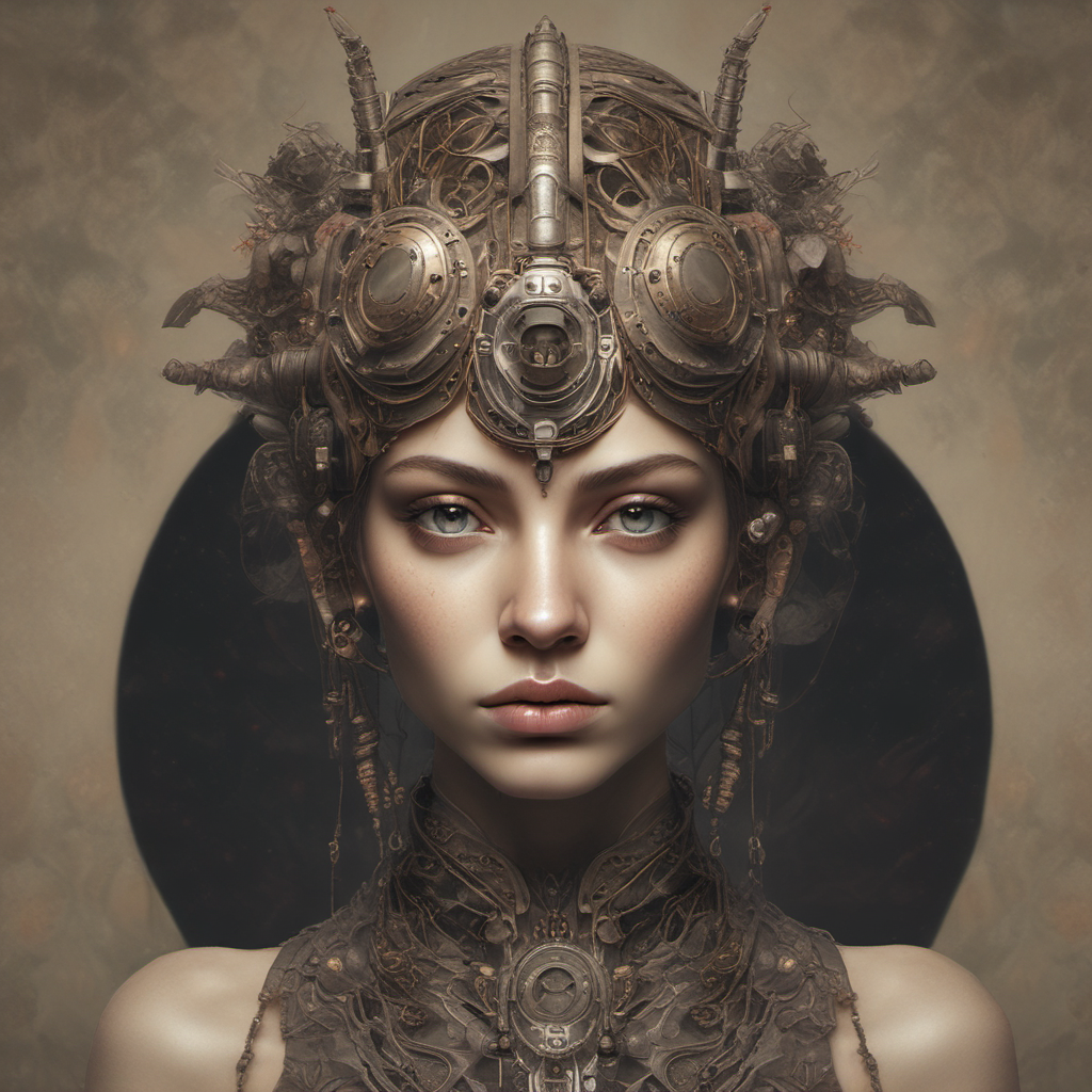 stylized portrait female alien figure by Free AI Image Generator & Maker - No login required✨ | AIGAZOU