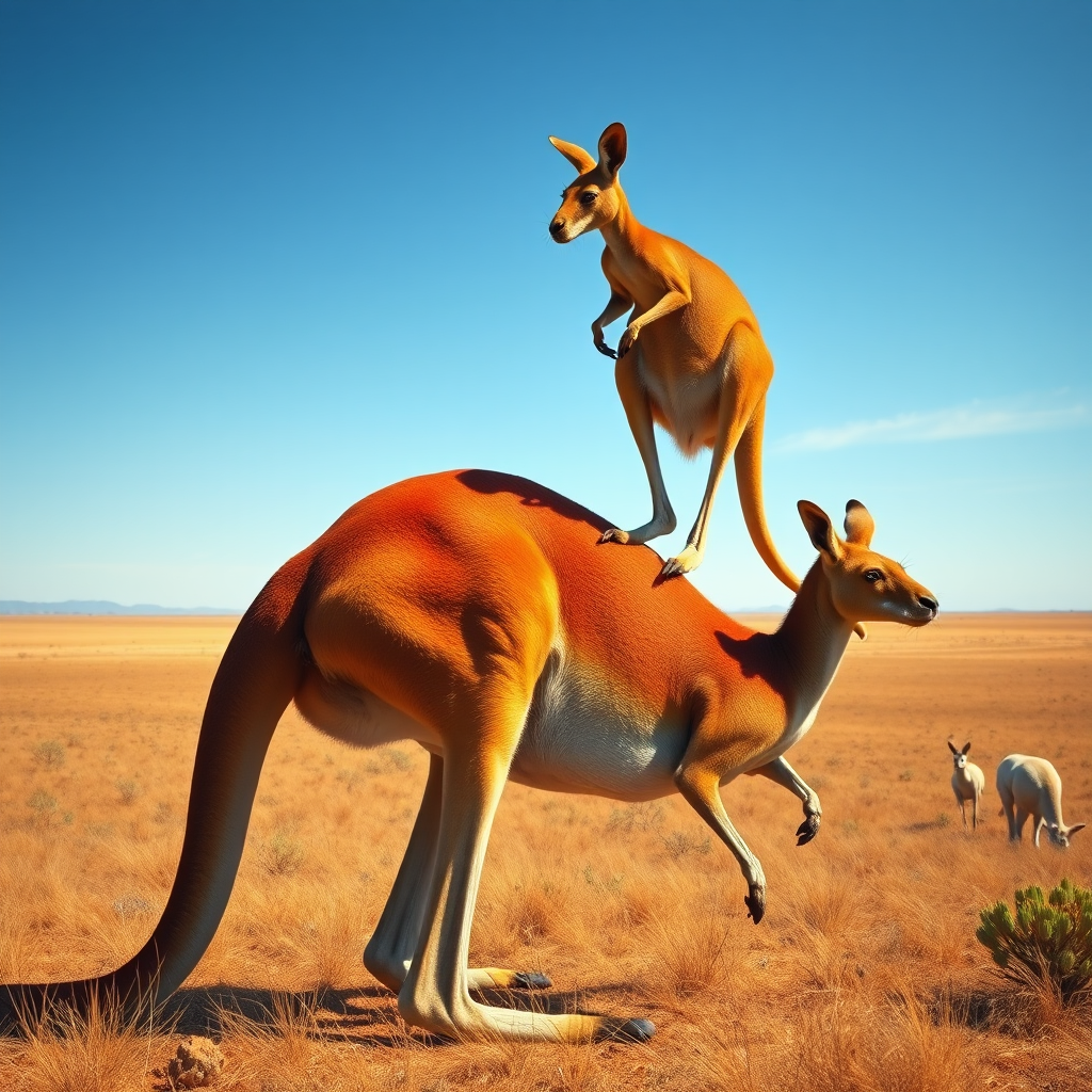 surreal kangaroo duo vivid savannah dali inspired by Free AI Image Generator & Maker - No login required✨ | AIGAZOU
