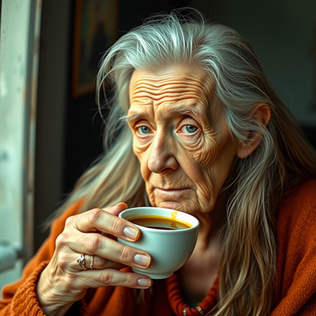 old woman thick shoulders long hair by Free AI Image Generator & Maker - No login required✨ | AIGAZOU