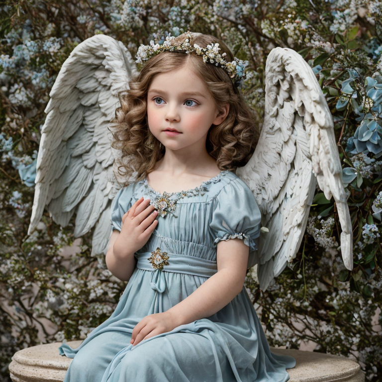 cherubic angel renaissance style pensive expression by Free AI Image Generator & Maker - No login required✨ | AIGAZOU