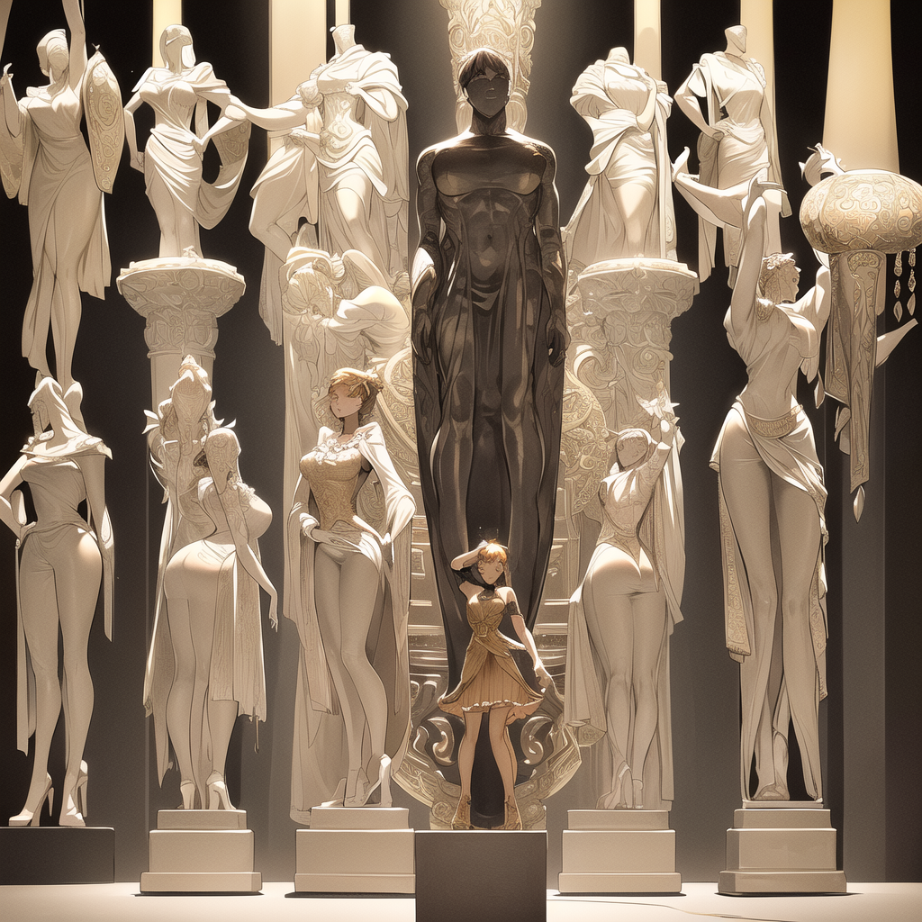 bronze sculpture african dancer art deco by Free AI Image Generator & Maker - No login required✨ | AIGAZOU