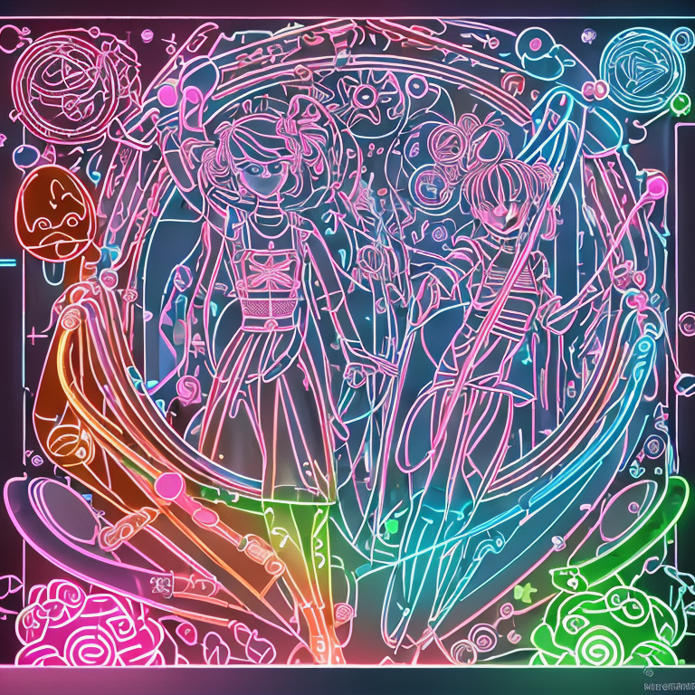 3dcg art neon soap bubbles light up by Free AI Image Generator & Maker - No login required✨ | AIGAZOU