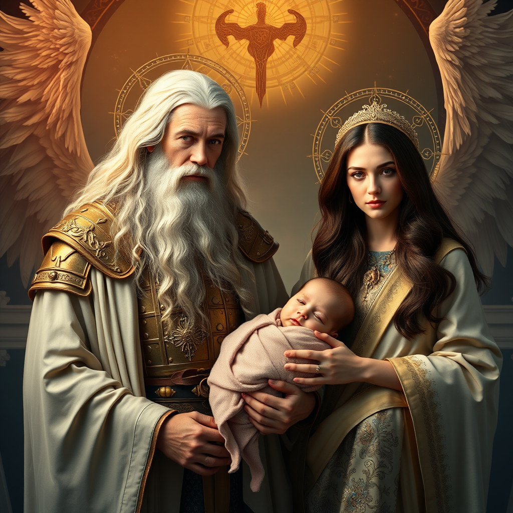 divine family in armor celestial surroundings by Free AI Image Generator & Maker - No login required✨ | AIGAZOU