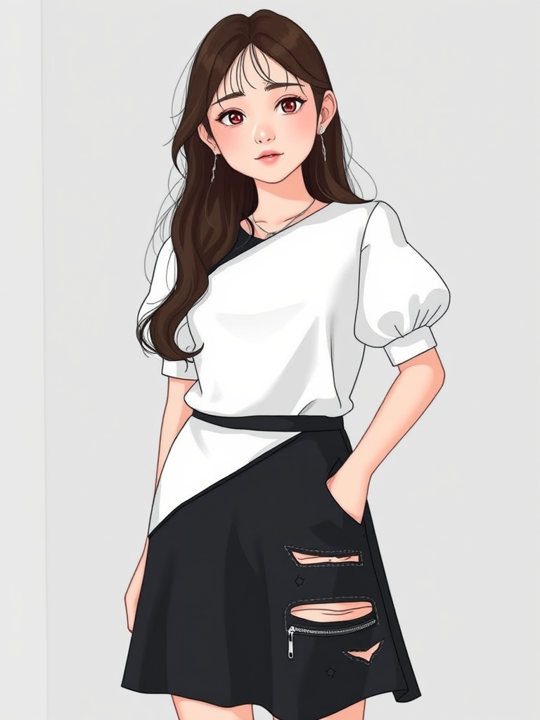 2025 school girl summer outfit hoodie by Free AI Image Generator & Maker - No login required✨ | AIGAZOU