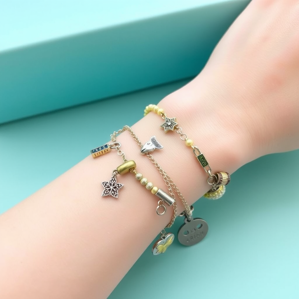 charm bracelet divider by Free AI Image Generator & Maker - No login required✨ | AIGAZOU