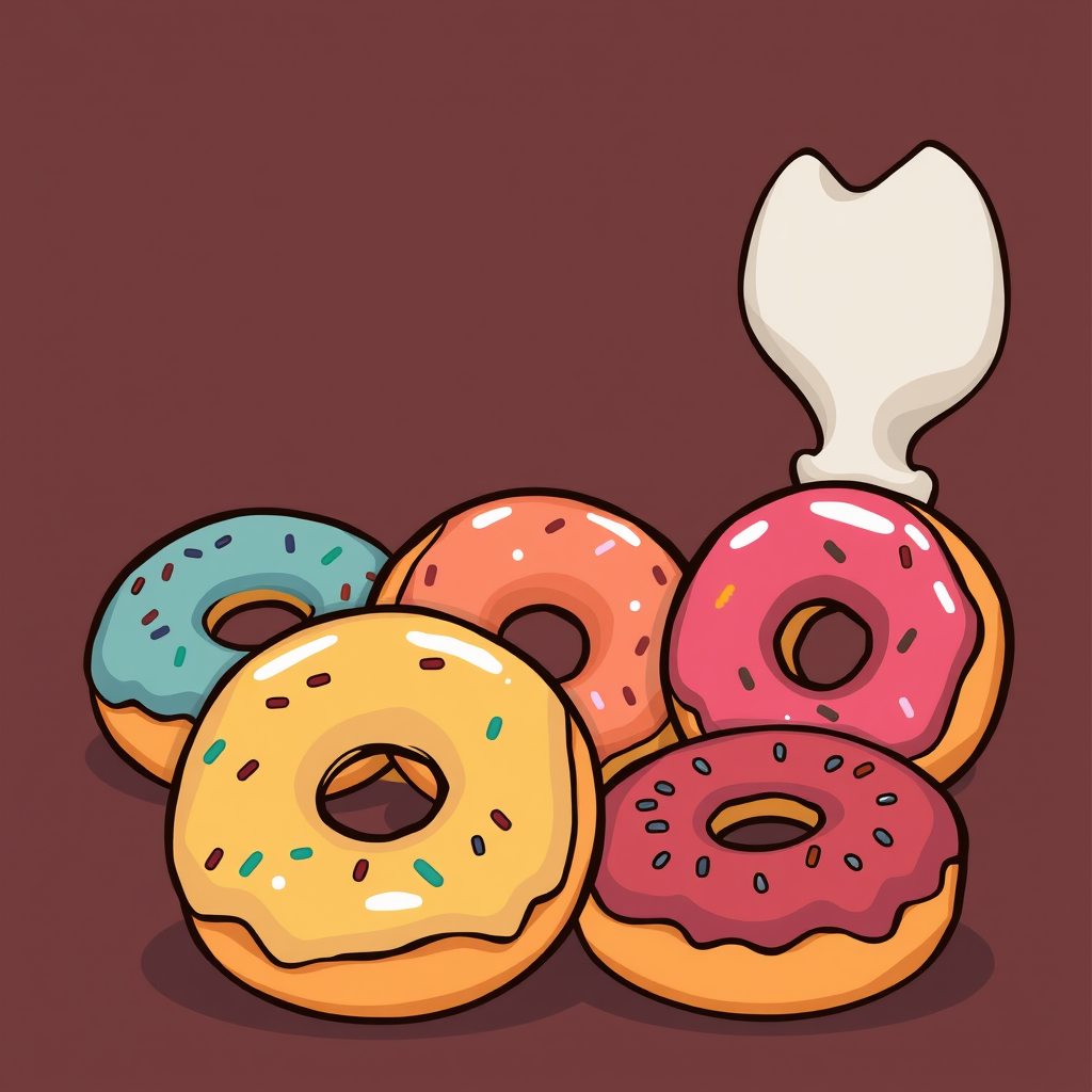 cartoonized doughnuts by Free AI Image Generator & Maker - No login required✨ | AIGAZOU