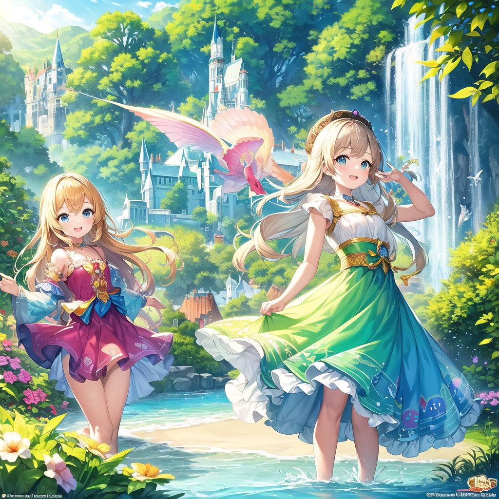 fantasy art young girl summer dress by Free AI Image Generator & Maker - No login required✨ | AIGAZOU