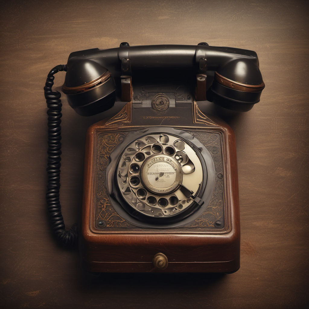 antique rotary phone on wooden surface by Free AI Image Generator & Maker - No login required✨ | AIGAZOU
