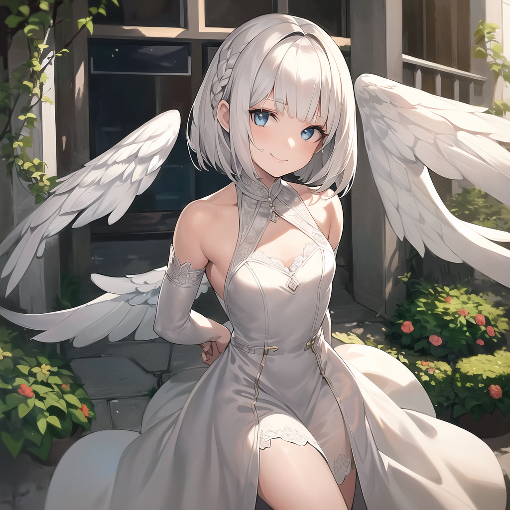 braided bob hair white innocent smile by Free AI Image Generator & Maker - No login required✨ | AIGAZOU