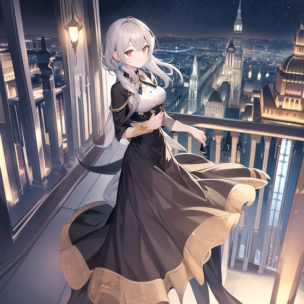 top floor night tower by Free AI Image Generator & Maker - No login required✨ | AIGAZOU