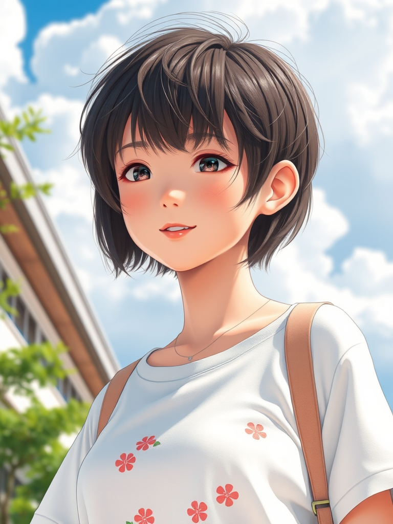 energetic boyish japanese student summer school by Free AI Image Generator & Maker - No login required✨ | AIGAZOU