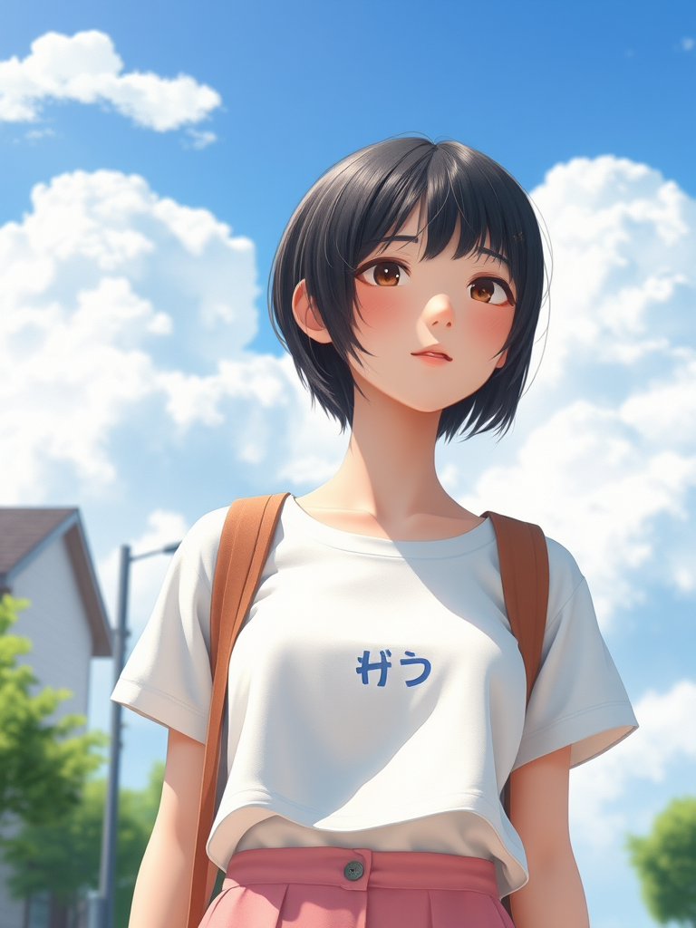 japanese boyish junior high student summer by Free AI Image Generator & Maker - No login required✨ | AIGAZOU