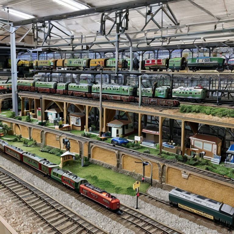 a picture of a giant model railway by Free AI Image Generator & Maker - No login required✨ | AIGAZOU