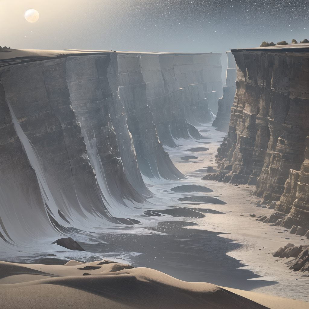 moonlit desert canyon path night by Free AI Image Generator & Maker - No login required✨ | AIGAZOU