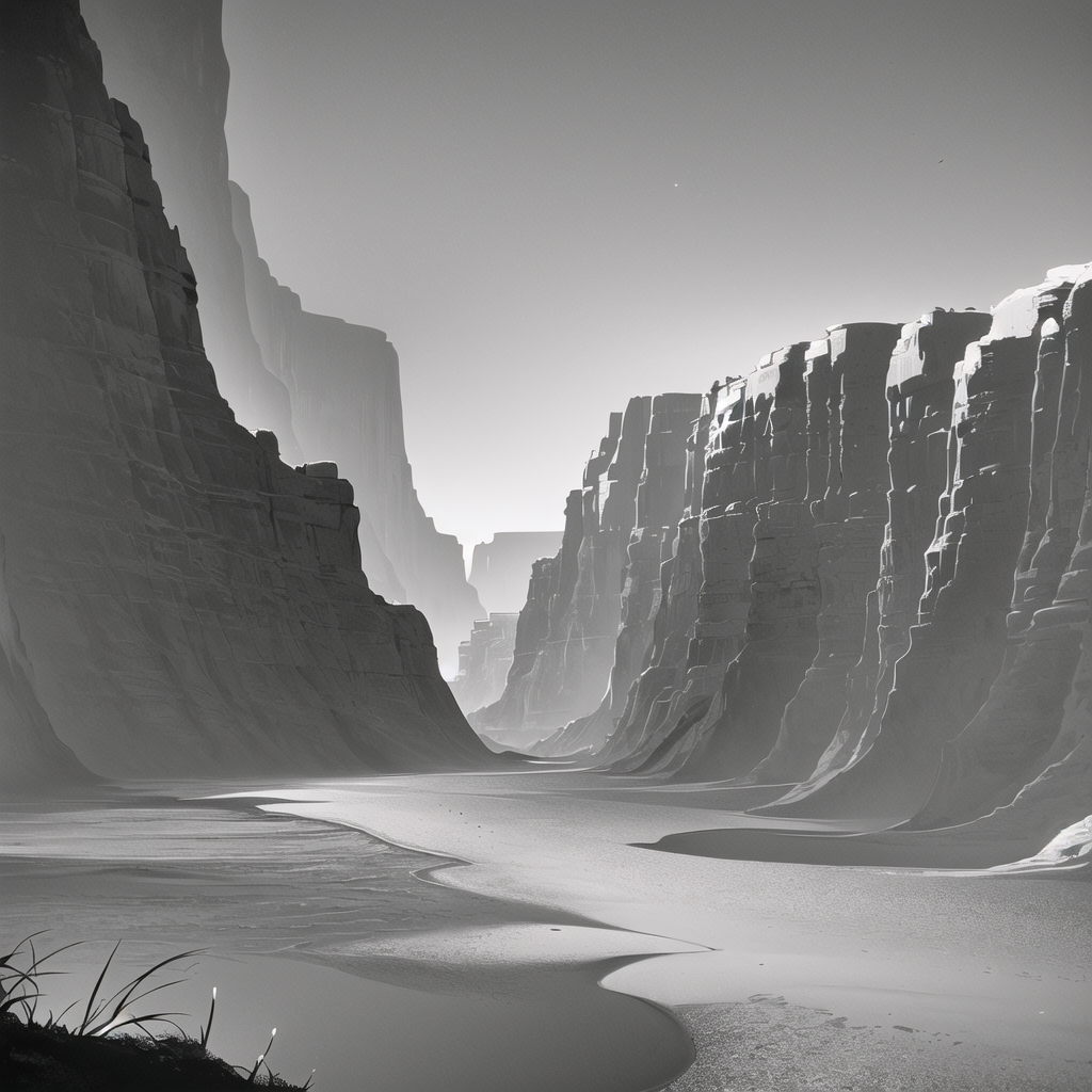 moonlit desert canyon path night by Free AI Image Generator & Maker - No login required✨ | AIGAZOU
